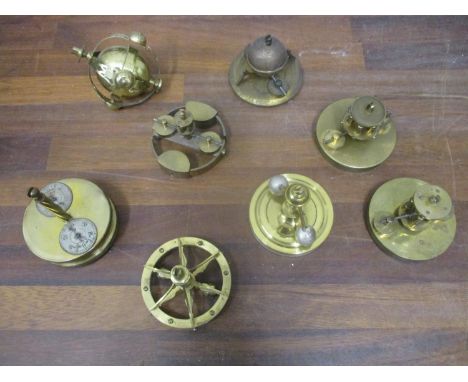Eight anniversary clock pendulums to include one with two dials Location: G 