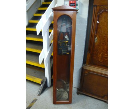 A mahogany Synchronome master clock case, movement, dial and pendulum, 130cm highLocation: FSR 