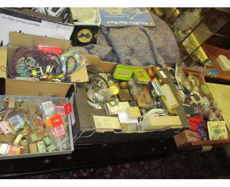 A quantity of clock parts and some watch partsLocation: G 