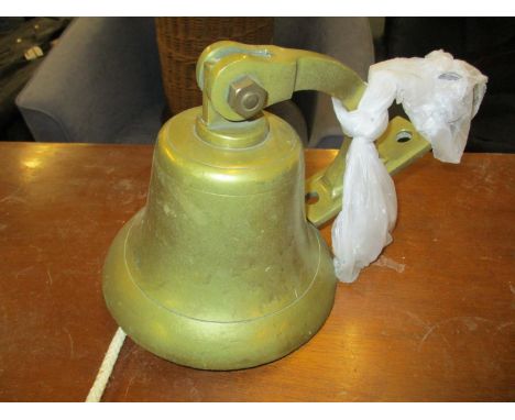 A vintage wall mounted brass bellLocation: 2:1 