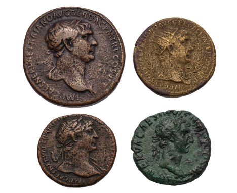 Roman Imperial, Trajan Sestertius, Rome AD107, obv. IMP CAES NERVAE TRAIANO AVG GER DAC P M TR P COS V PP, laureate head righ