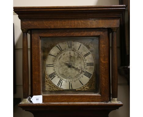 WILLIAM BAILEY OF WINGRAVE - an 18th century light oak-cased 30-hour longcase clock, square brass dial with silvered chapter 