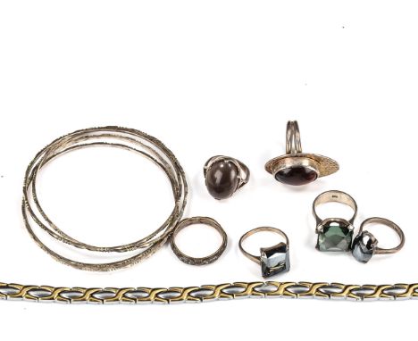 Various jewellery, including bangles, rings, bracelet etc Lot sold as seen unless specific item(s) requested