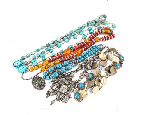 A quantity of Eastern jewellery, including scarab beetleLot sold as seen unless specific item(s) requested 