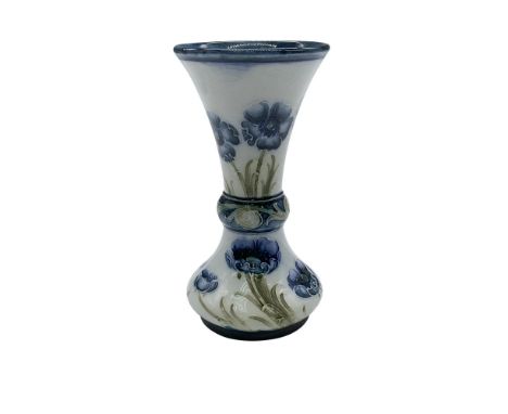 A small flared vase signed by William Moorcroft. Macintyre J M &amp; Co. Burslem England backstamps. Artist: William Moorcrof