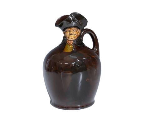 Kingsware Night Watchman Bottle with Modelled Head. Night watchmen were the predecessors to modern day policemen. They patrol