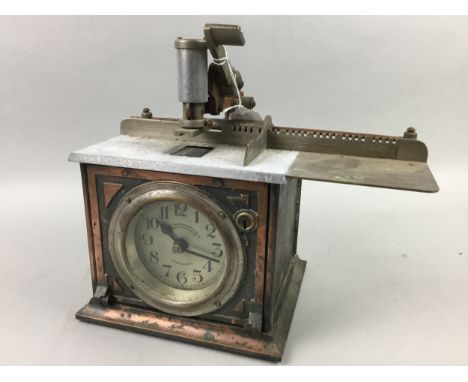 TABLE TOP TIME RECORDER BY NATIONAL TIME RECORDER CO LTD, along with an engine (2)