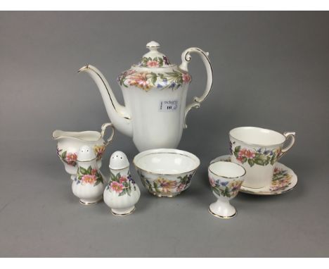 PARAGON 'COUNTRY LANE' PART TEA, COFFEE AND DINNER SERVICE, comprising tea pot, coffee pot, dinner plates, bowls, saucers, si