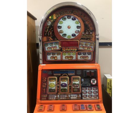 CASINO MODEL, DOME TOPPED 'CLOCKWORK ORANGES' £35 JACKPOT FRUIT MACHINE, by Empire Games, fully operational, working with new