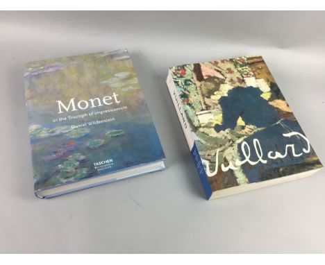 LOT OF EIGHT ART HISTORY BOOKS, including Impressionist artists, along with a typewriter a painting and records