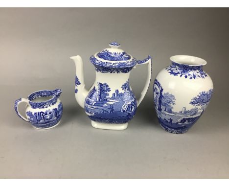 SPODE BLUE &amp; WHITE TUREEN IN THE ITALIA PATTERN, along with Spode and other blue &amp; white china including teapot, coff