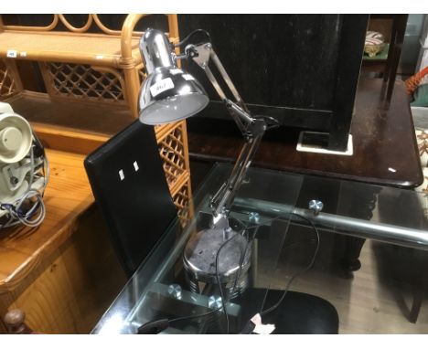 CHROME ANGLE POISE DESK LAMP