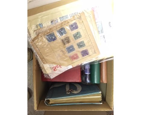 STAMPS : World accumulation in two boxes including Great Britain First Day Covers and mint stamps, mixed World albums, album 