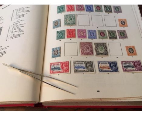 BRITISH COMMONWEALTH Stamps :  Stamp collection in two Red Imperial albums, well filled mint and used, some full sets. Good r