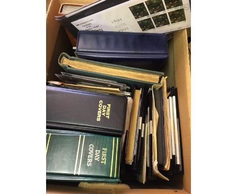 STAMPS : Mixed accumulation in two boxes, mainly Great Britain with First Day Covers (including Benham) plus a reasonable amo