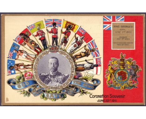 GREAT BRITAIN FIRST DAY COVERS : 1911 1/2d Green used on First Day of Issue dated 22nd June 1911 on illustrated Coronation Po