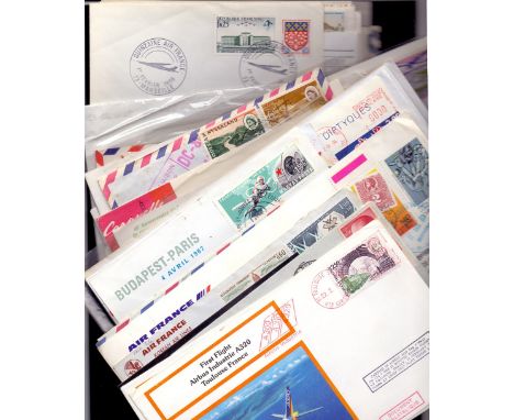 POSTAL HISTORY AIRMAIL : WORLD, selection of 54 aviation covers inc first flight items and some pilot signed ranging from 195