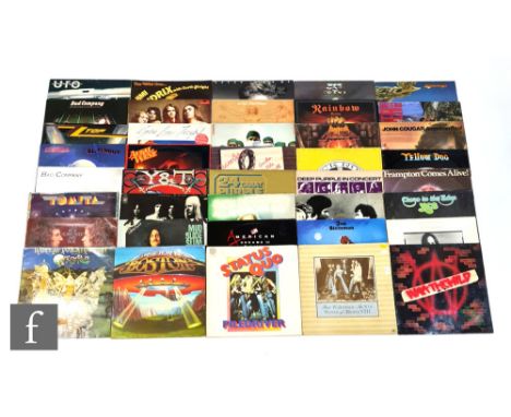 1970s/80s Rock/Hard Rock - An assorted collection of LPs, artists to include Yes, Jimi Hendrix, UFO, Slade, Rainbow, Magnum, 