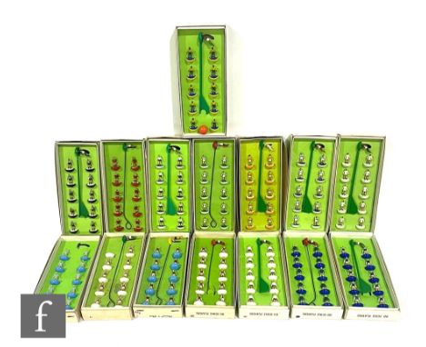 A collection of Subbuteo heavyweight teams, to include 3, 7, 8, 10, 13, two 16, 21, 25, 41, and five others. (15) 