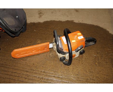 A Stihl MS180 petrol chainsaw