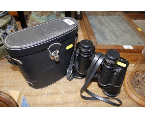 A pair of Hanimex 10x50 binoculars in case 