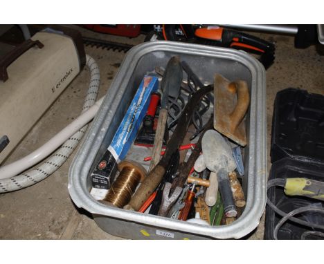 A plastic tray of various tools