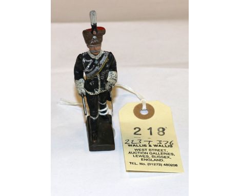 A Lineol figure of General Von Mackensen. In full dress Hussar uniform, shako with death’s head shako plate and long black an