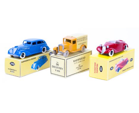 3 MSMC (Maidenhead Static Model Club) diecast cars. The Christmas 2012 release; a Triumph Dolomite (38E) in red with black wh