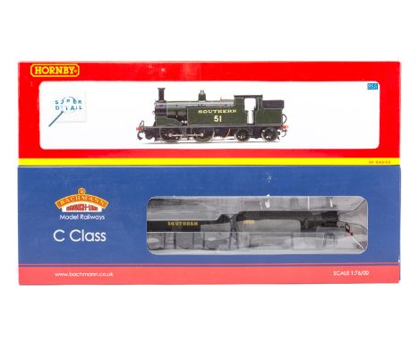 Hornby Railways and Bachmann Southern locomotives. Hornby- class M7 0-4-4 tank 51 (R2924) in olive green livery. Plus a Bachm