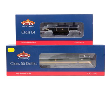 2 Bachmann locomotives. A BR class 55 Co-Co Deltic diesel locomotive D9011 (32-529B) in dark green and yellow livery. Plus a 