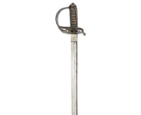 An Indian Army officer’s 1827 pattern sword of the Berar Volunteer Rifles, almost straight, fullered blade 32½”, by Wilkinson