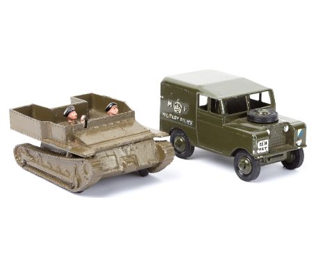 A scarce Morestone Military Police Land Rover. 79mm in gloss olive green with ‘M P Military Police; cast into sides with whit