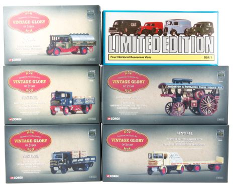 12 Corgi vehicles. 5 Vintage Glory of Steam series – Fowler B6 Showmans Locomotive (The Lion) Anderton & Rowland, Sentinel pl