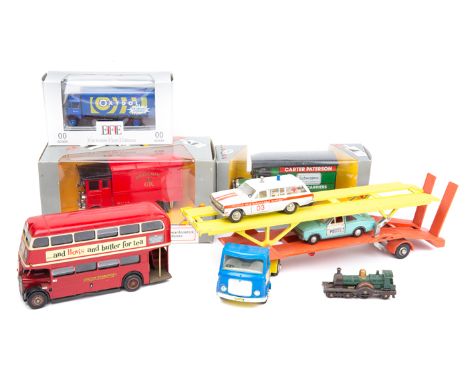 A quantity of various makes. 17 Matchbox Dinky including – AA Land Rover, Triumph Stag, Austin A40 van, Brooke Bond Tea, Bent