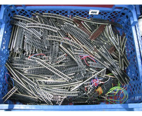 A Quantity of 'N' Gauge Track, by Trix, Roco, Graham Farish, including straights, curves, X sections.