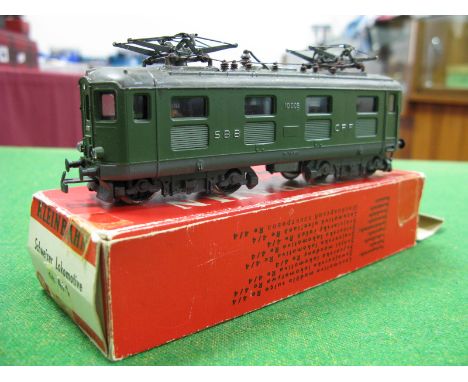Kleinbahn  "HO" Gauge Ref 4/4 Bo-Bo Electric Locomotive, R/No 10005, of The SBB-CFF Swiss Railways, fitted twin pantographs, 