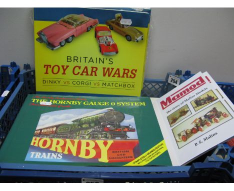 Five Books, comprising of Britains Toy Car Wars, Dinky vs Corgi vs Matchbox by Giles Chapman (3), The Hornby gauge O System b