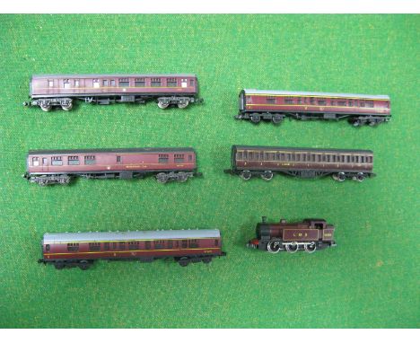 Graham Farish 'N' Gauge Ref 1701 Freelance 0-6-0 Tank Steam Locomotive, LMS lined maroon, R/No 16389, unboxed, very good, plu