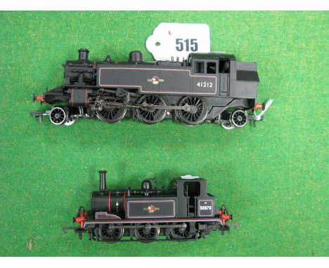 Two "OO" Gauge/4mm Steam Tank Locomotives, Hornby Ref R2165 Class OP "Terrier" 0-6-0, BR black, R/No. 32670, Bachmann Ref 31-