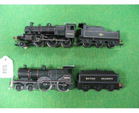 Two "OO" Gauge/4mm Steam Locomotives and Six Wheel Tenders, Bachmann Ref. 32-829 2-6-0 Ivatt Class, BR black, R/No. 46426, Ho