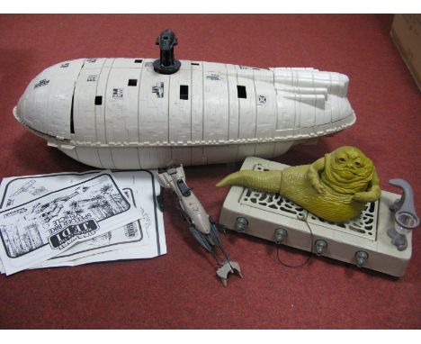 Three Original Star Wars Trilogy Items, comprising of Return of The Jedi - Rebel Transport Vehicle,assembly instruction prese
