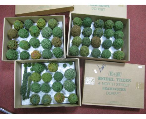 In Excess of Fifty "OO"/"HO" Gauge Lineside Model Trees, by K and M Model Trees (Dorset) - Three Boxes