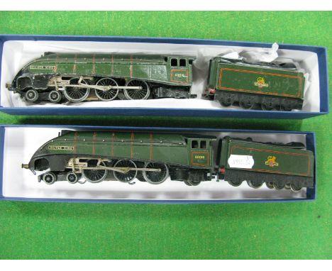 Two Hornby Dublo 3 Rail Class A4 4-6-2 Steam Locomotives and Eight Wheel Tenders, BR green ''Silver King'' R/NO's 60016, fair