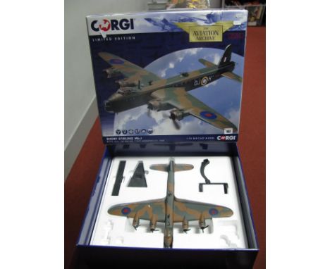 Corgi 'The Aviation Archive' #AA39502, 1:72nd Scale Diecast Model Short Stirling MK.I, BF372, OJ-H, 149 Sqn RAF, F/Sgt Middle