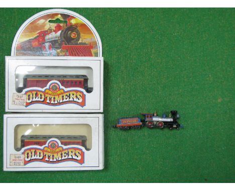 Bachmann 'N' Gauge 4-4-0 American "Old Timer" Steam Locomotive and Eight Wheel Tender, named Jupiter (unboxed), plus two Ref 