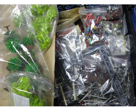 A Quantity of "OO" Gauge/4mm Signals Lighting etc, foliage, buffers plus a large amount of animals, people, platform equipmen