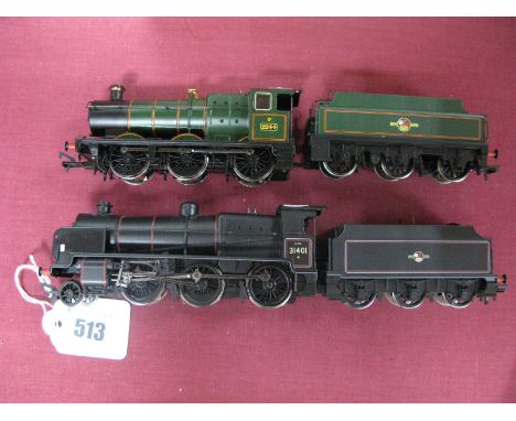 Two Bachmann "OO" Gauge/4mm Steam Locomotives and Six Wheel Tenders, Ref. 32-162 Class N 2-6-0, BR black, R/No. 31401 - Ref. 