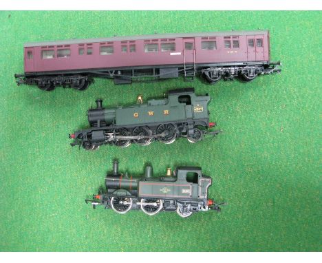 Two "OO"/4mm Tank Steam Locomotives, Dapol Class 14XX 0-4-2, BR green, R/No. 1466, Bachmann Ref 32-1277 Class 45XX 2-6-2 Prai
