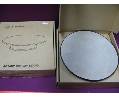 Two Auto Art 25.5cm (Medium) Rotary Display Stands, boxed.