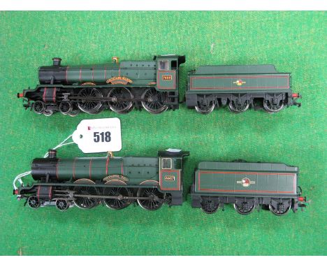 Two Bachmann "OO" Gauge/4mm 4-6-0 Steam Locomotives and Six Wheel Tenders, Ref 32-001 Class 4900 "Conyngham Hall", BR green, 
